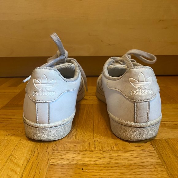 ADIDAS ORIGINALS WHITE SUPERSTAR SNEAKERS 6 - Picture 5 of 6